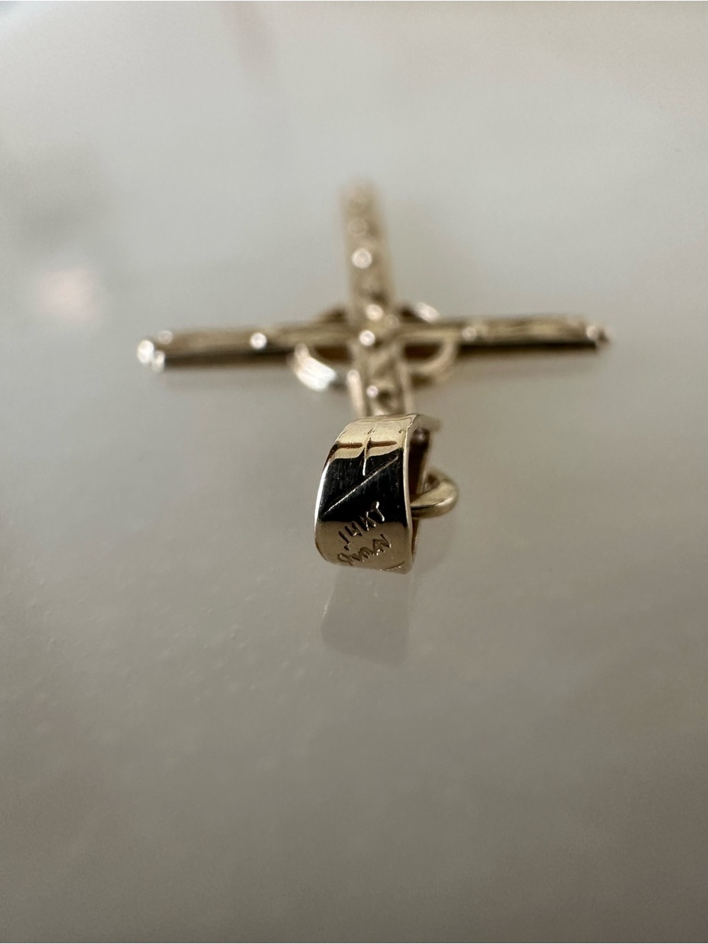 14k Solid Gold Cross - Picture 4 of 7